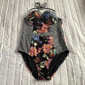 Halter one piece swimsuit